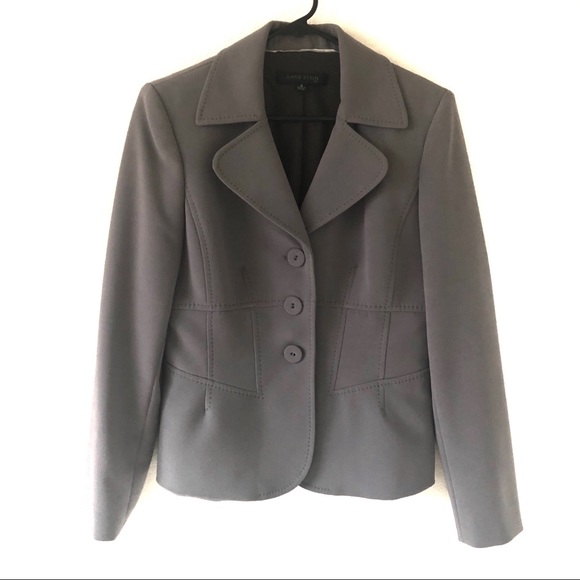 ANNE KLEIN STYLISH GRAY BLAZER - Picture 1 of 6